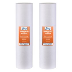 iSpring FP25BX2 High Capacity 20” x 4.5” Water Replacement Cartridges Fine Sediment Filters