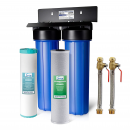 iSpring WGB22BM+AHPF12MNPT16X2 2-Stage Whole House Water Filtration System