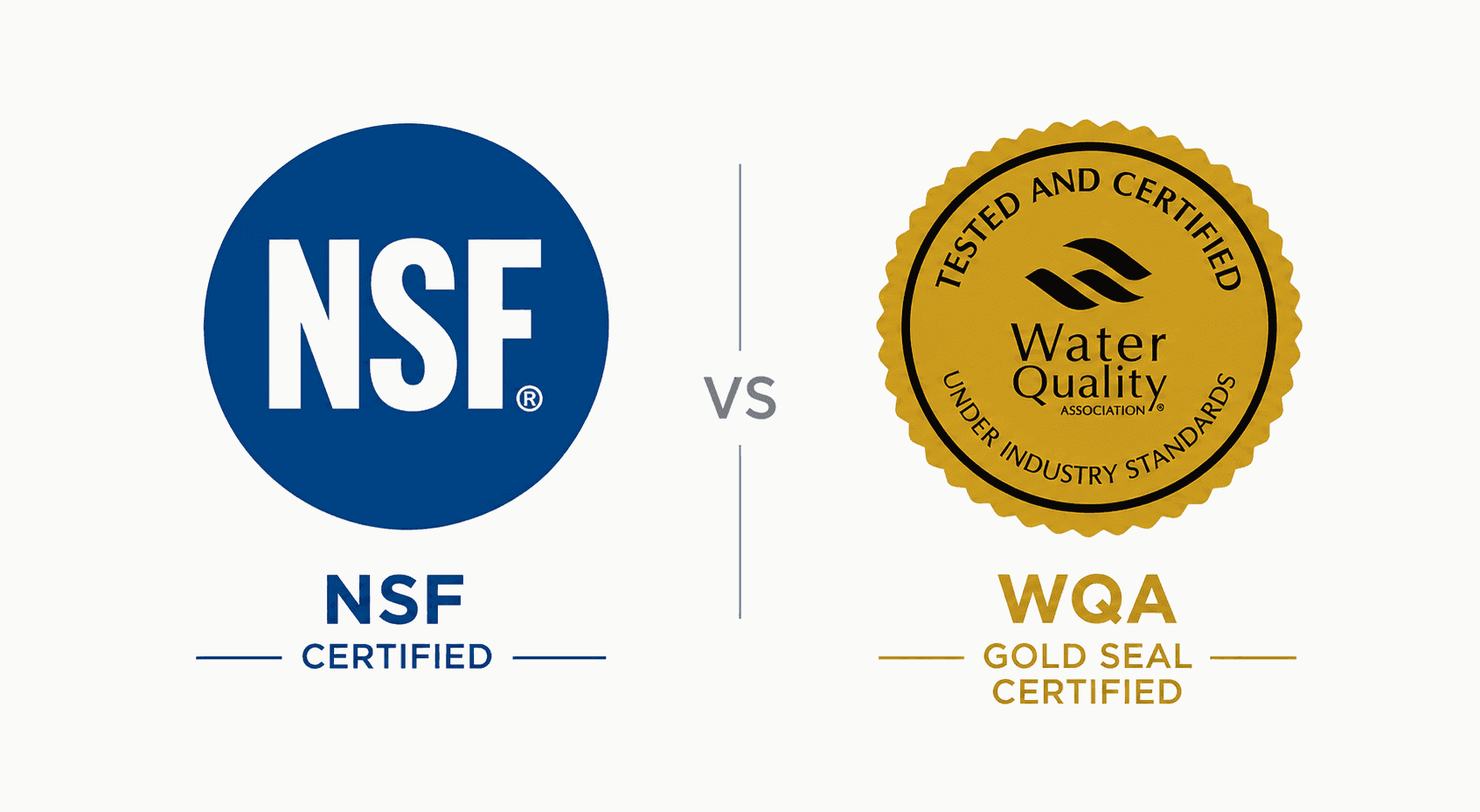 Comparison of NSF and WQA badges