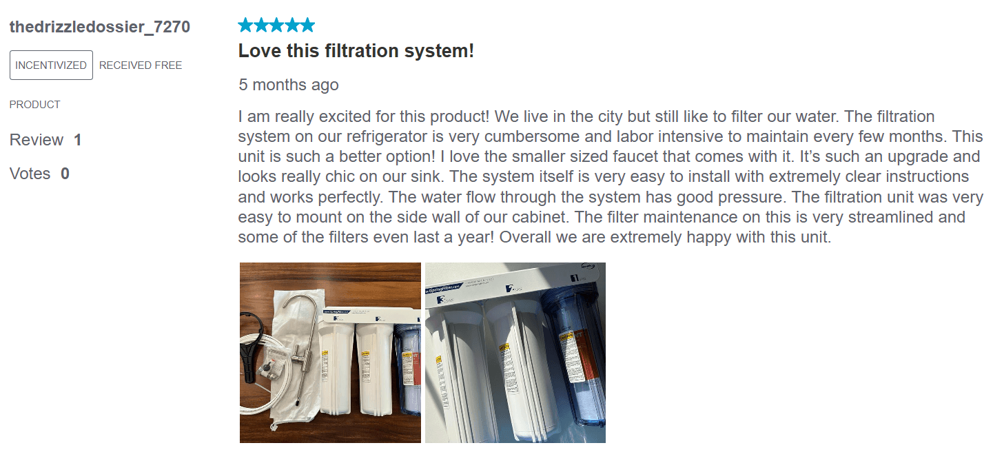 a-screenshot-of-Emma's-5-star-review-for-the-iSpring-US31-PF